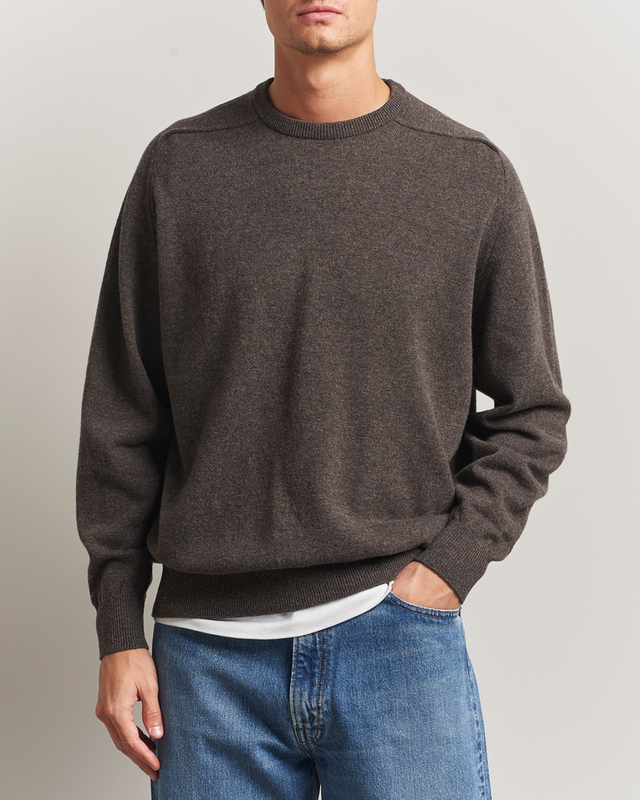 Herren | Pullover | orSlow | Simple Crew Neck Sweater Brown