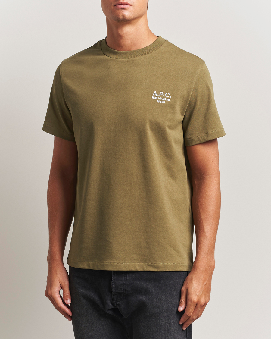 Herren | T-Shirts | A.P.C. | Rue Madame T-Shirt Khaki Green