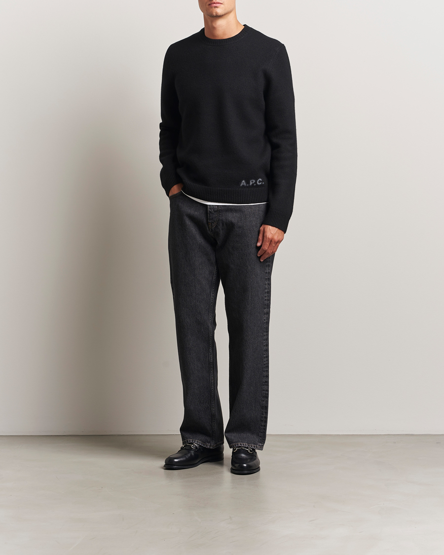 Herren | Pullover | A.P.C. | Edward Wool Knitted Sweater Black