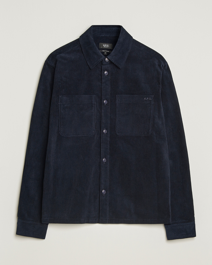 Herren | Hemden | A.P.C. | Leon Corduroy Overshirt Dark Navy
