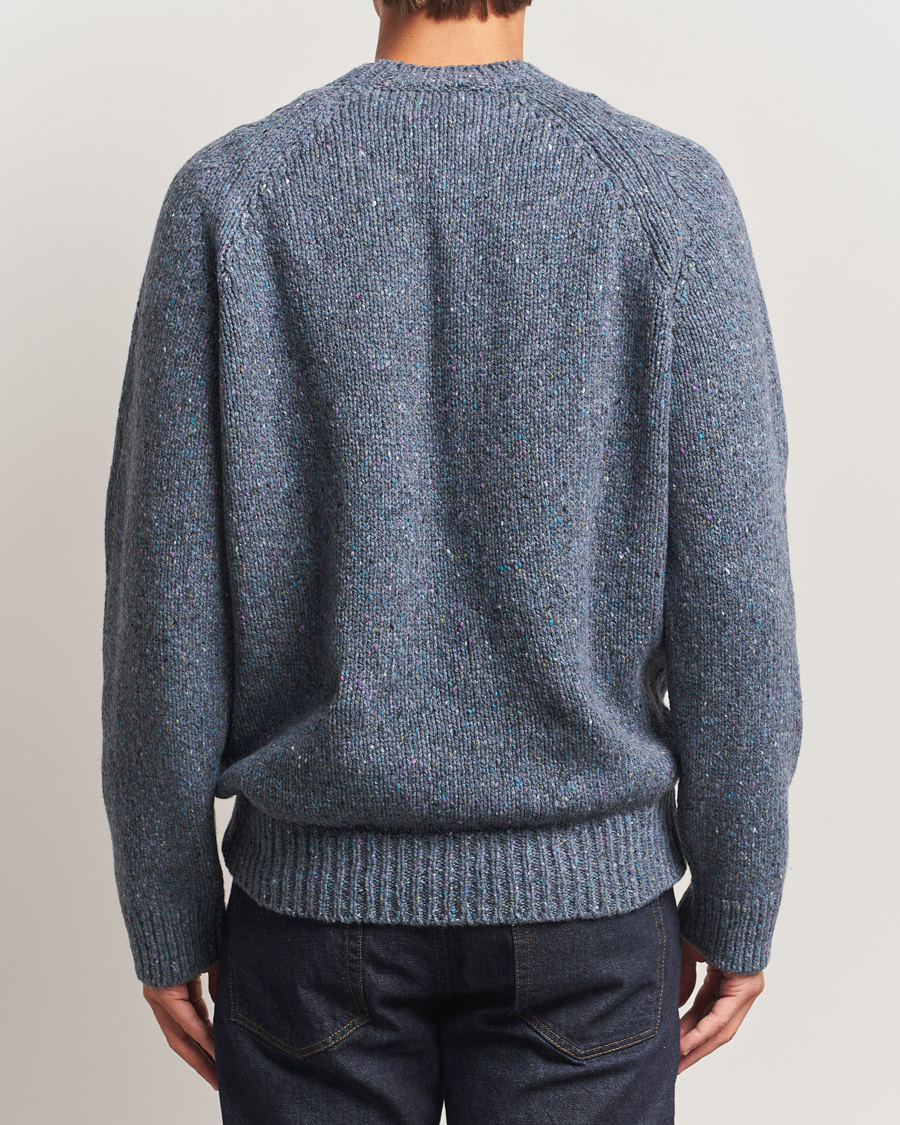 Herren | Pullover | A.P.C. | Harris Wool Knitted Sweater Blue Grey