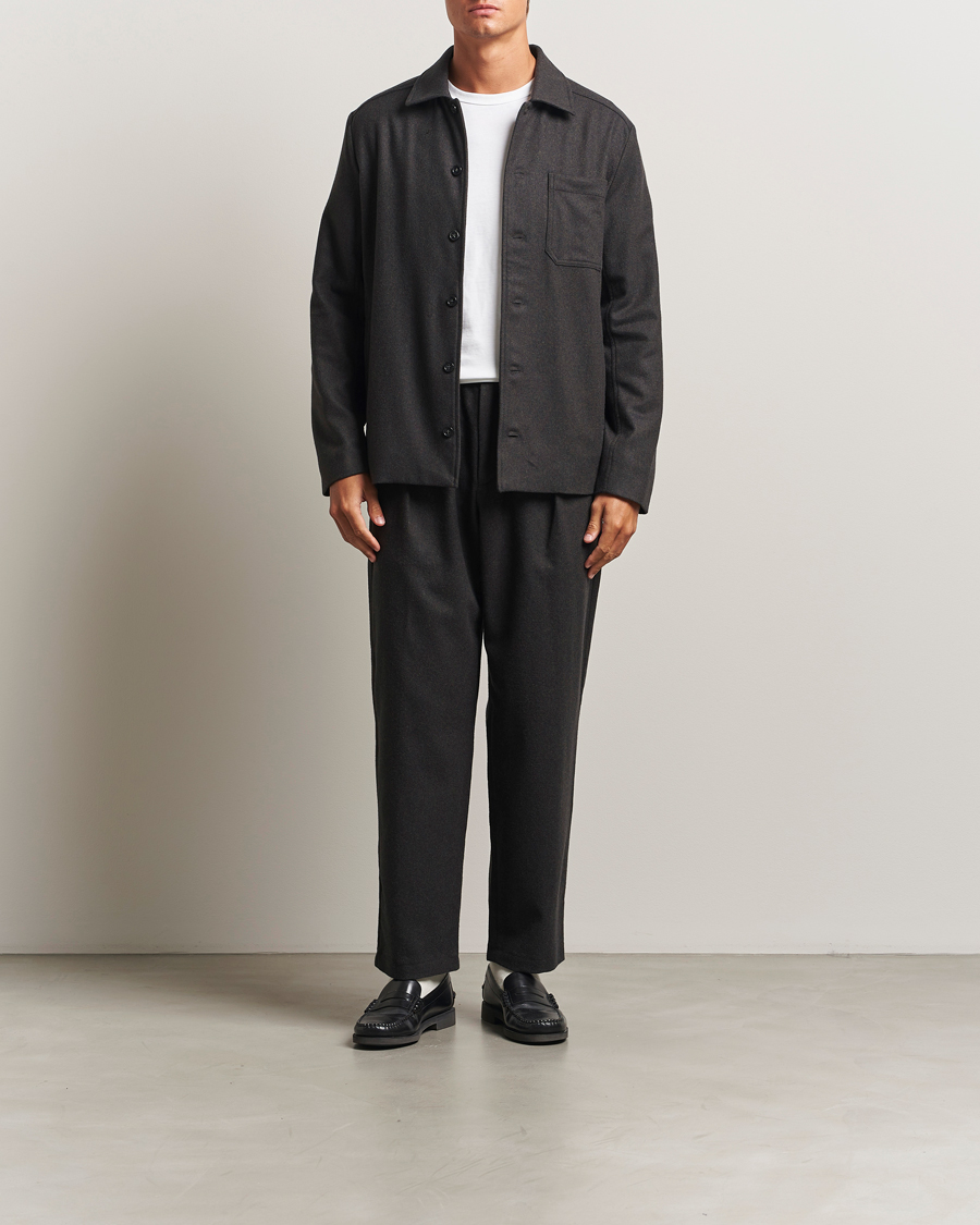Herren | Hosen | A.P.C. | Renato Wool Flannel Trousers Dark Brown