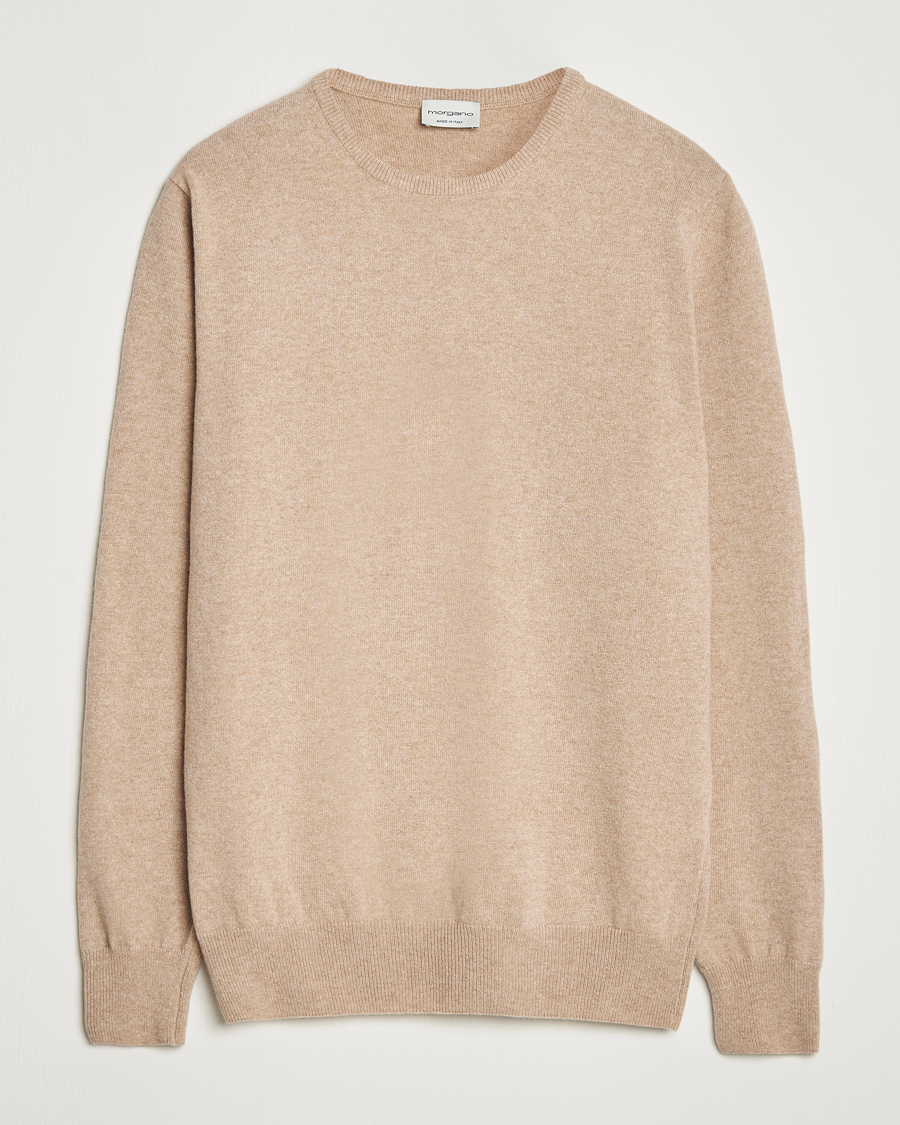 Herren | Pullover | Morgano | Wool/Cashmere Crewneck Beige
