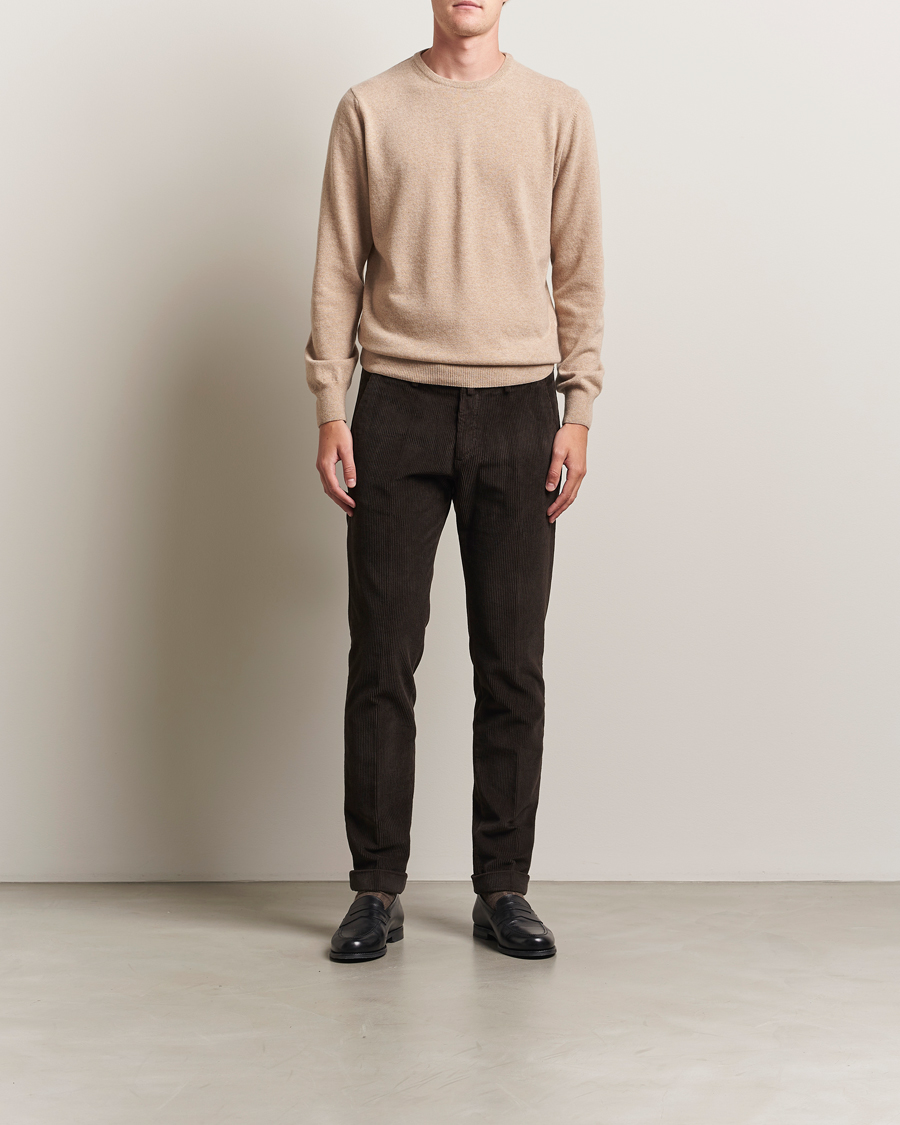 Herren | Pullover | Morgano | Wool/Cashmere Crewneck Beige