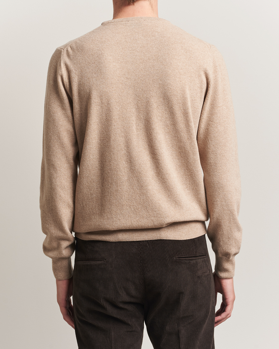Herren | Pullover | Morgano | Wool/Cashmere Crewneck Beige