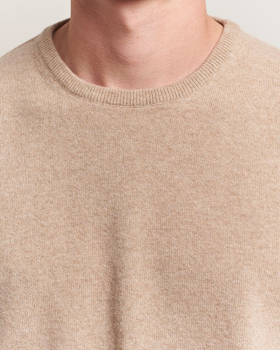 Herren | Pullover | Morgano | Wool/Cashmere Crewneck Beige