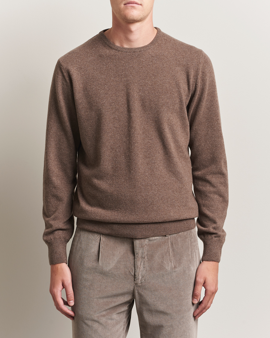 Herren | Pullover | Morgano | Wool/Cashmere Crewneck Brown