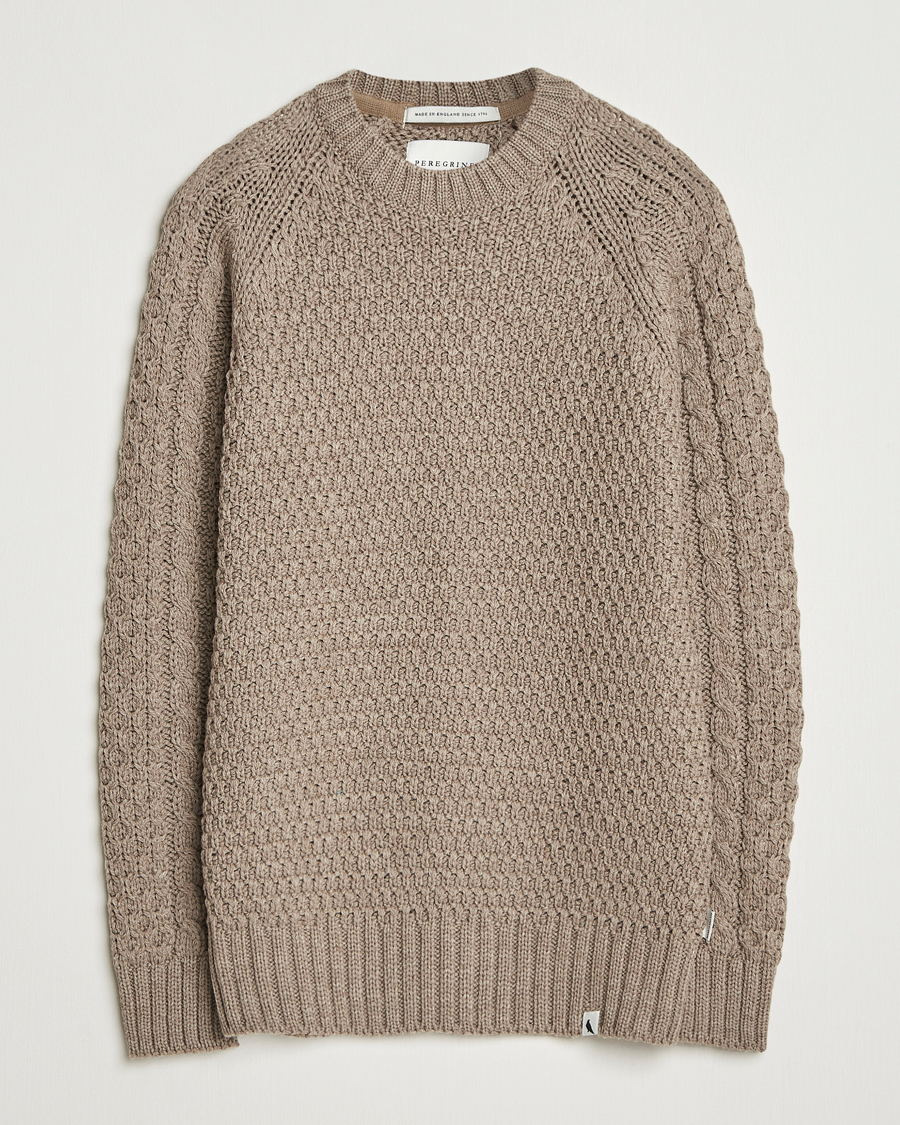 Herren | Pullover | Peregrine | Winston Merino Crew Light Brown