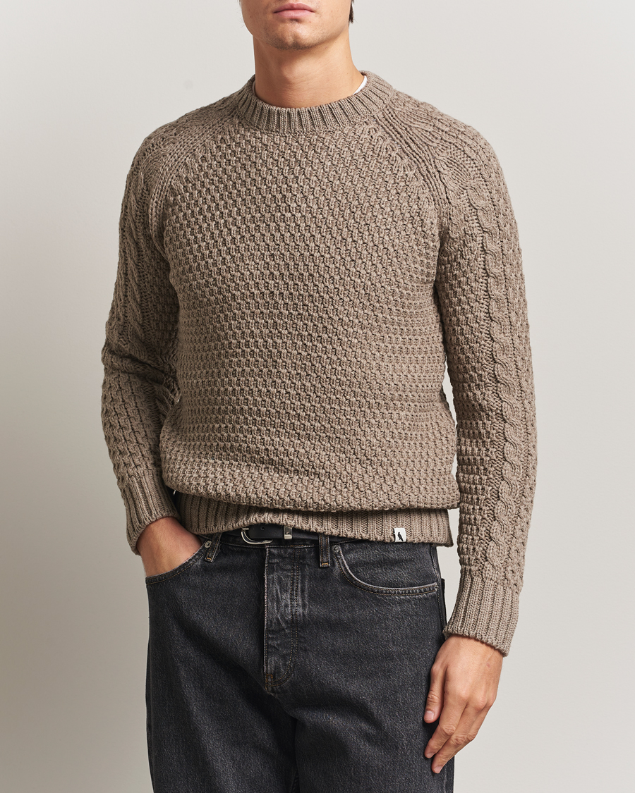 Herren | Pullover | Peregrine | Winston Merino Crew Light Brown