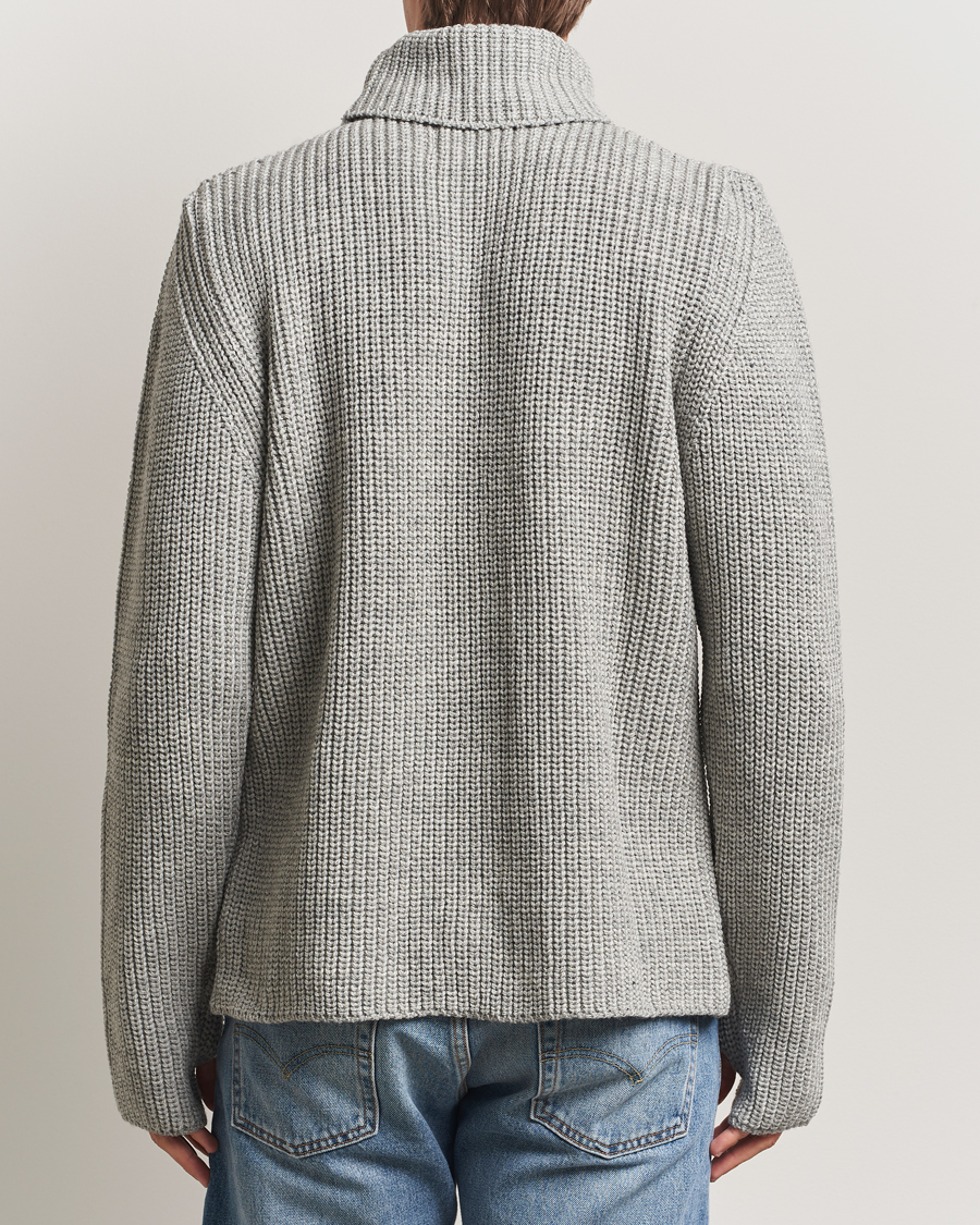 Herren | Pullover | Peregrine | Wilkinson Knitted Merino Rollneck Light Grey