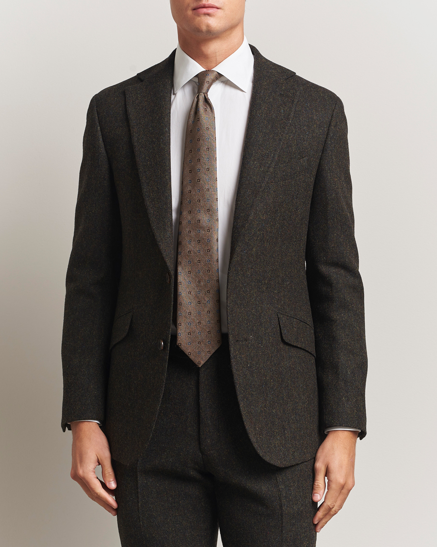 Herren | Sakkos | Walker Slater | Edward Shetland Wool Donegal Blazer Dark Brown