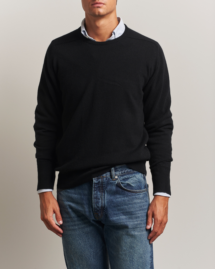 Herren | Pullover | William Lockie | Melrose Cashmere Crew Neck Black