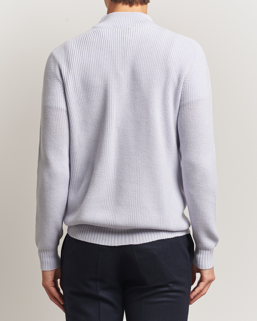 Herren | Pullover | Gran Sasso | Rainwool Half Zip Light Lavendel