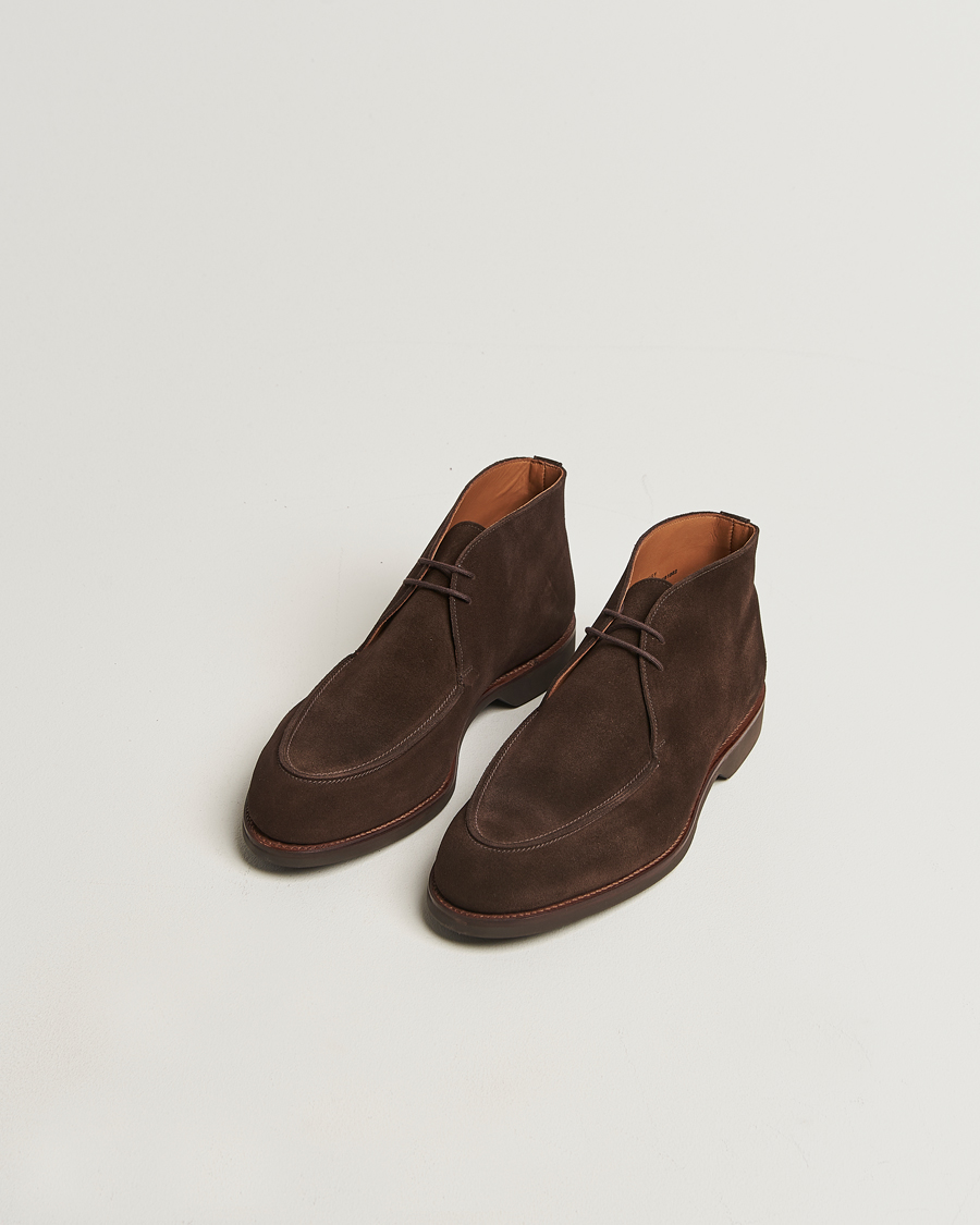 Herren | Boots | Crockett & Jones | Bibury Chukka Boot Dark Brown Suede