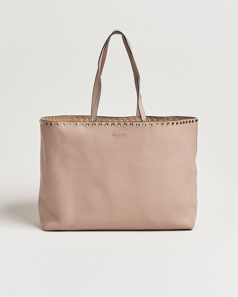 Herren | Pre-Owned & Vintage Bags | Valentino Pre-Owned | Medium Rockstud Tote Bag Poudre
