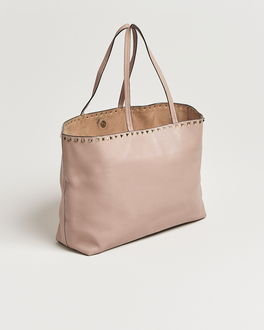 Herren | Pre-Owned & Vintage Bags | Valentino Pre-Owned | Medium Rockstud Tote Bag Poudre