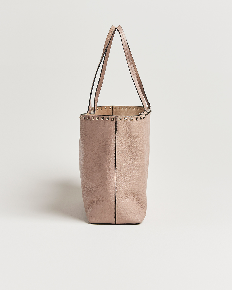Herren | Pre-Owned & Vintage Bags | Valentino Pre-Owned | Medium Rockstud Tote Bag Poudre