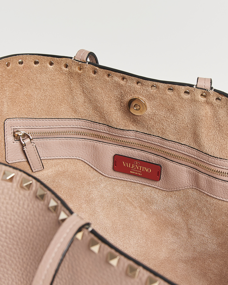 Herren | Pre-Owned & Vintage Bags | Valentino Pre-Owned | Medium Rockstud Tote Bag Poudre