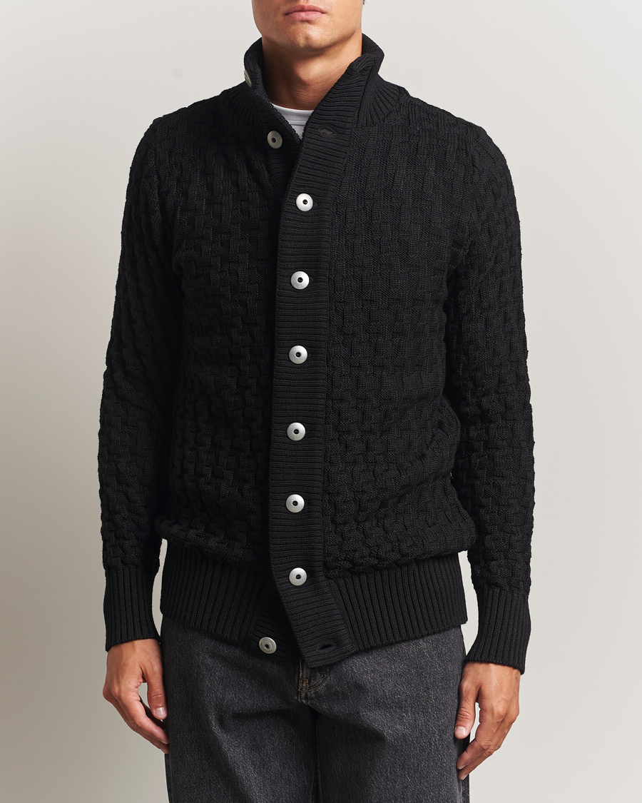 Herren | Pullover | S.N.S. Herning | Stark Wool Cable Cardigan Black