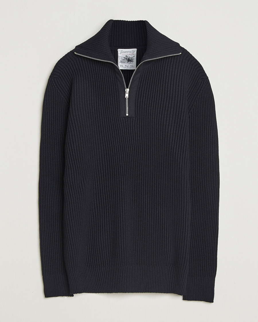Herren | Pullover | S.N.S. Herning | Fender Wool Half-Zip Navy
