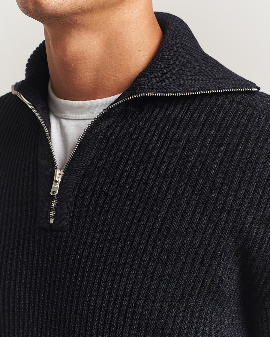 Herren | Pullover | S.N.S. Herning | Fender Short Zip Navy Blue