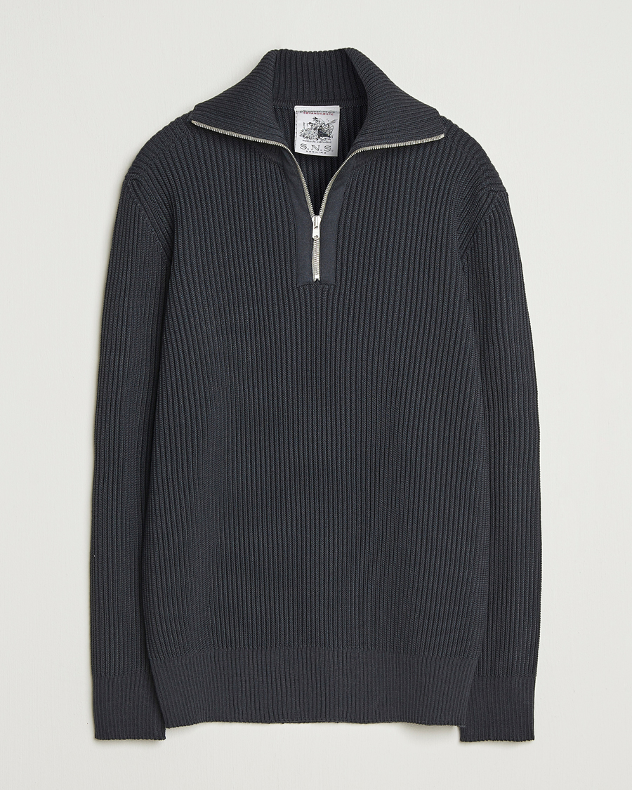 Herren | Pullover | S.N.S. Herning | Fender Wool Half-Zip Molten Grey