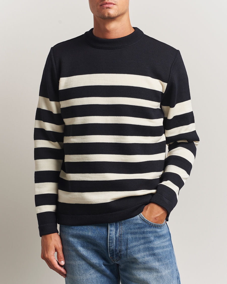 Herren | Pullover | S.N.S. Herning | Given Wool Crew Neck Navy/White