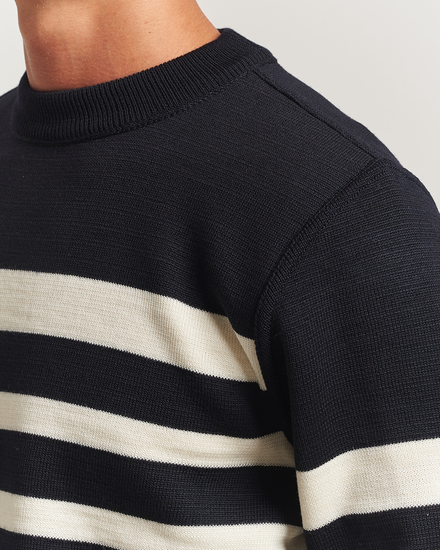 Herren | Pullover | S.N.S. Herning | Given Wool Crew Neck Navy/White