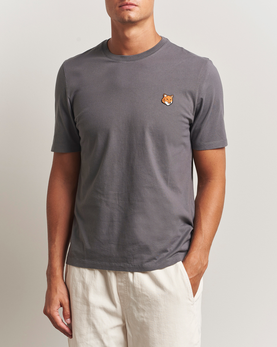 Herren | T-Shirts | Maison Kitsuné | Fox Head T-Shirt Charcoal