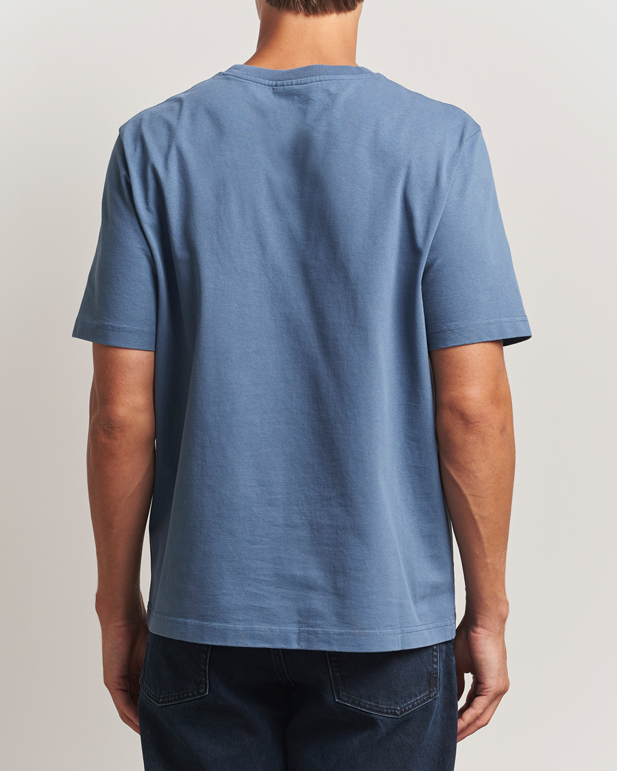 Herren | T-Shirts | Maison Kitsuné | Grey Fox Head T-Shirt Seine Blue