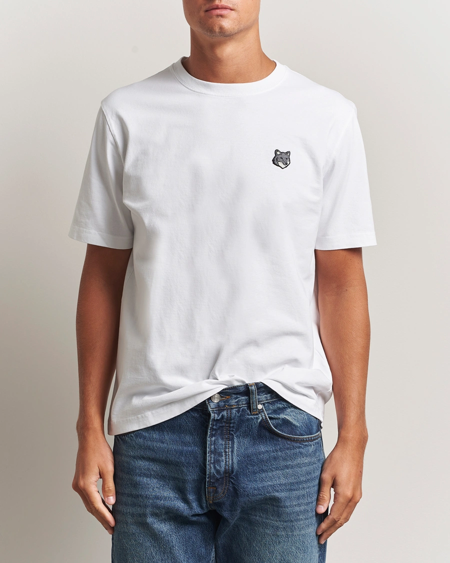 Herren | T-Shirts | Maison Kitsuné | Grey Fox Head T-Shirt White