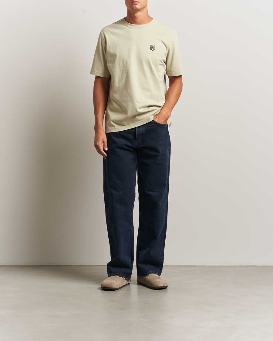 Herren | T-Shirts | Maison Kitsuné | Grey Fox Head T-Shirt Stone Beige