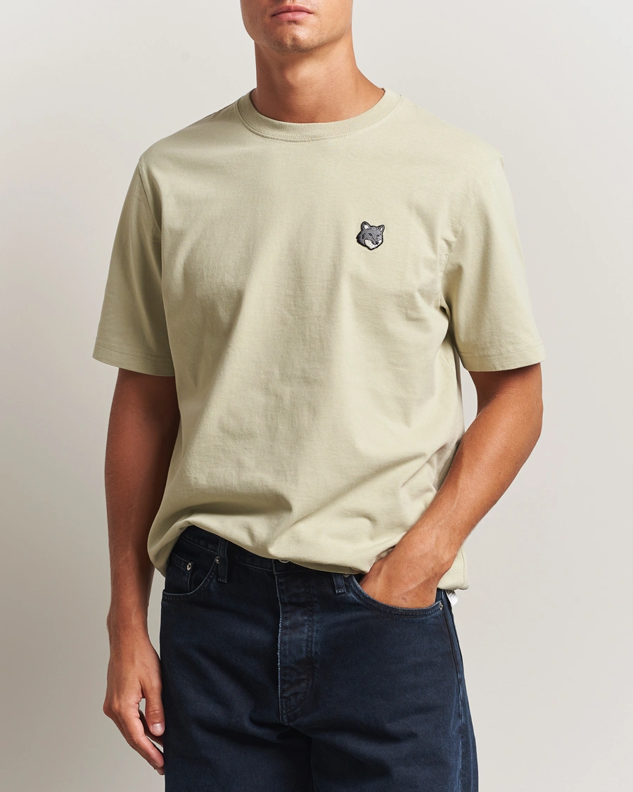 Herren | T-Shirts | Maison Kitsuné | Grey Fox Head T-Shirt Stone Beige