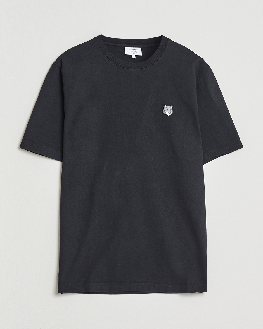 Herren | T-Shirts | Maison Kitsuné | Grey Fox Head T-Shirt Black
