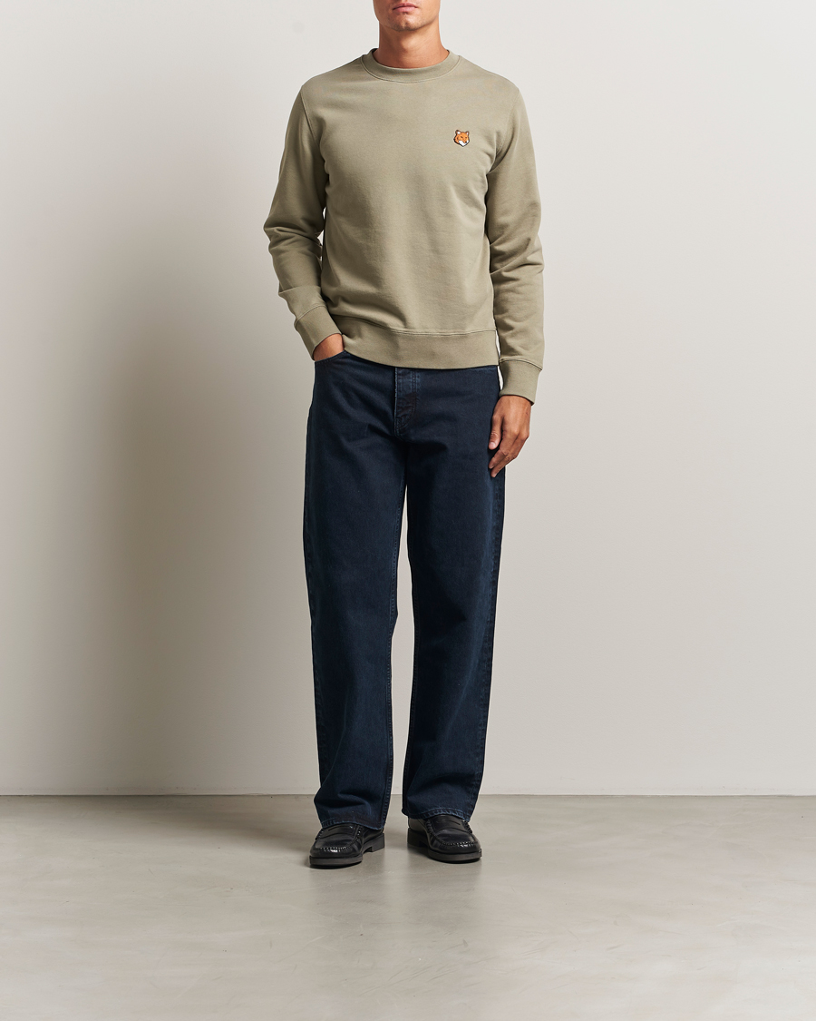 Herren | Pullover | Maison Kitsuné | Fox Head Sweatshirt Laurel Green