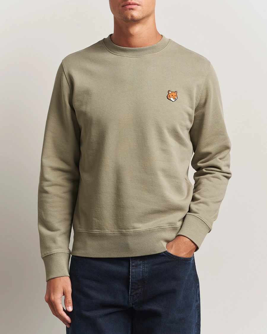 Herren | Pullover | Maison Kitsuné | Fox Head Sweatshirt Laurel Green