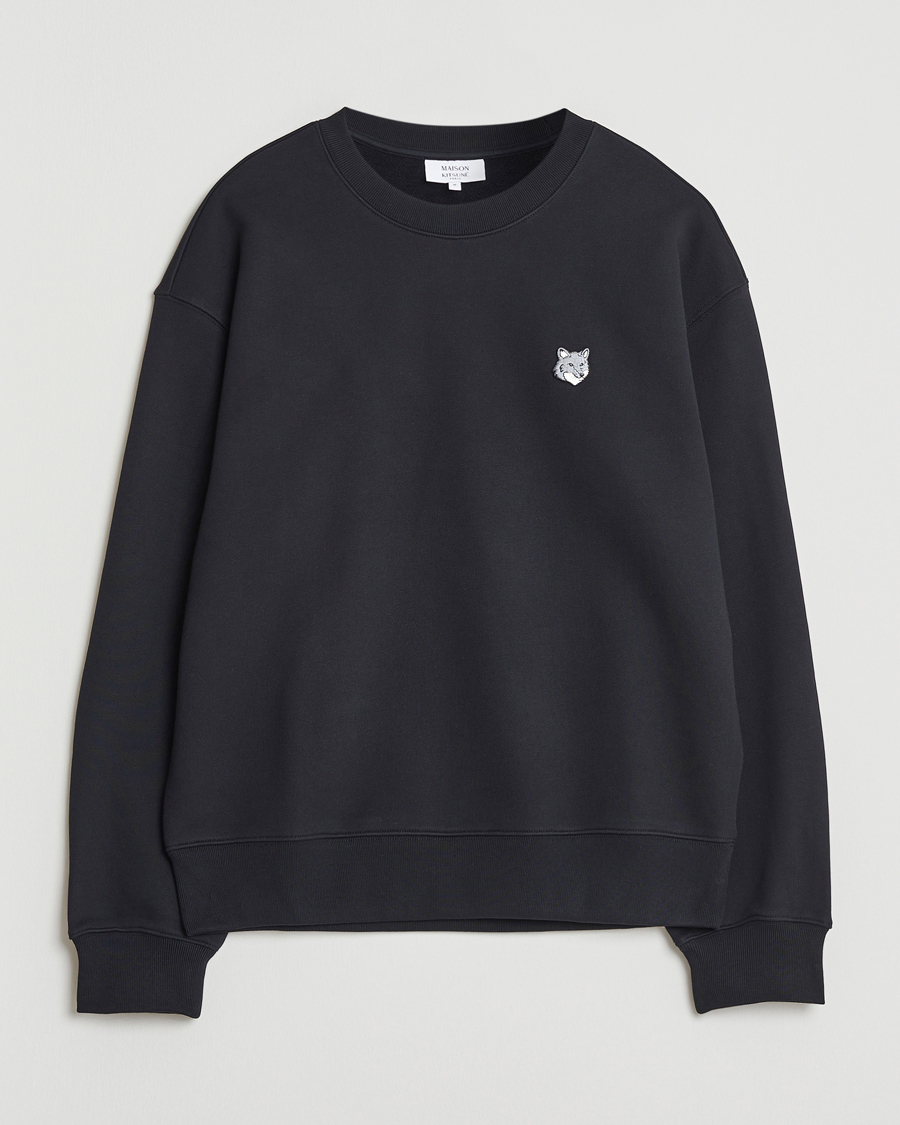 Herren | Pullover | Maison Kitsuné | Grey Fox Head Sweatshirt Black