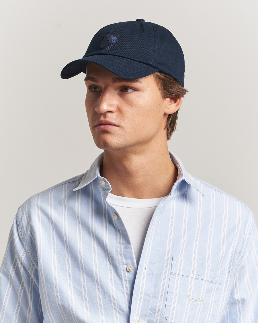 Herren | Hüte & Mützen | Maison Kitsuné | Tonal Fox Head Cap Classic Navy