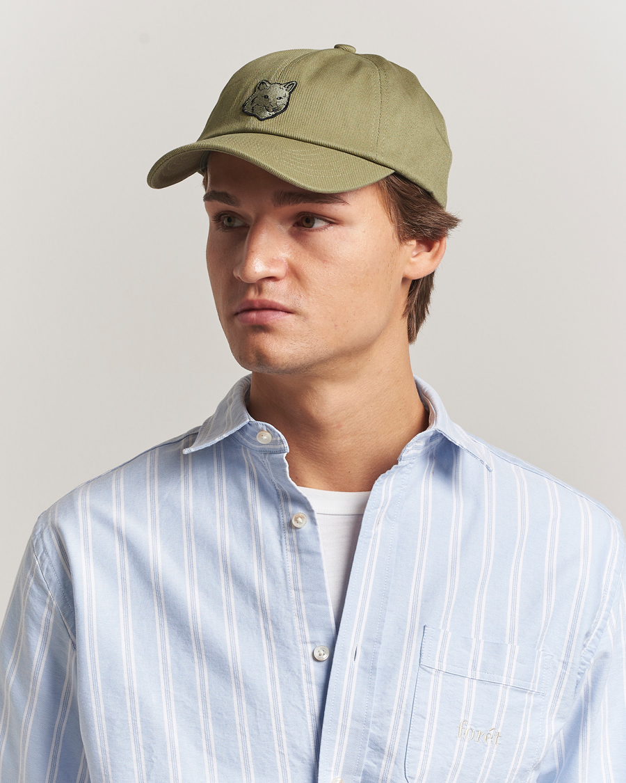 Herren | Hüte & Mützen | Maison Kitsuné | Tonal Fox Head Cap Laurel Green