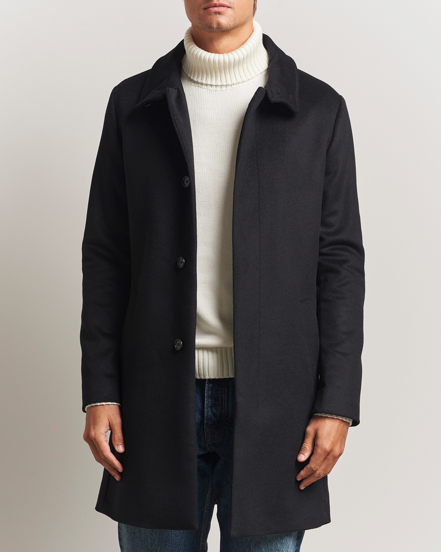 Herren | Jacken | Tiger of Sweden | Aleric Wool/Cashmere Stand Up Coat Black