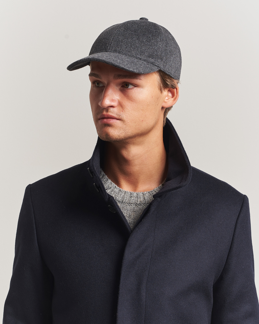 Herren | Hüte & Mützen | Tiger of Sweden | Hent Wool/Cashmere Cap Dark Grey Melange