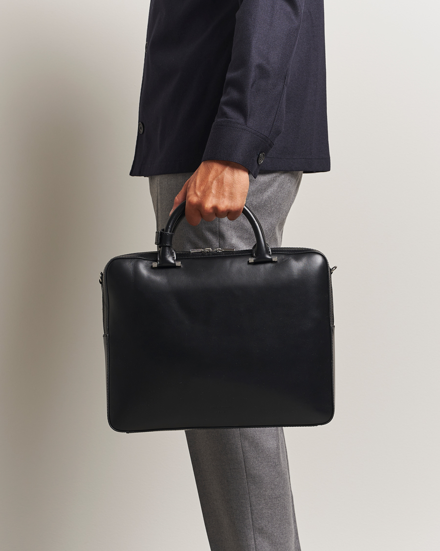 Herren | Taschen | Tiger of Sweden | Valise Smooth Leather Briefcase Black