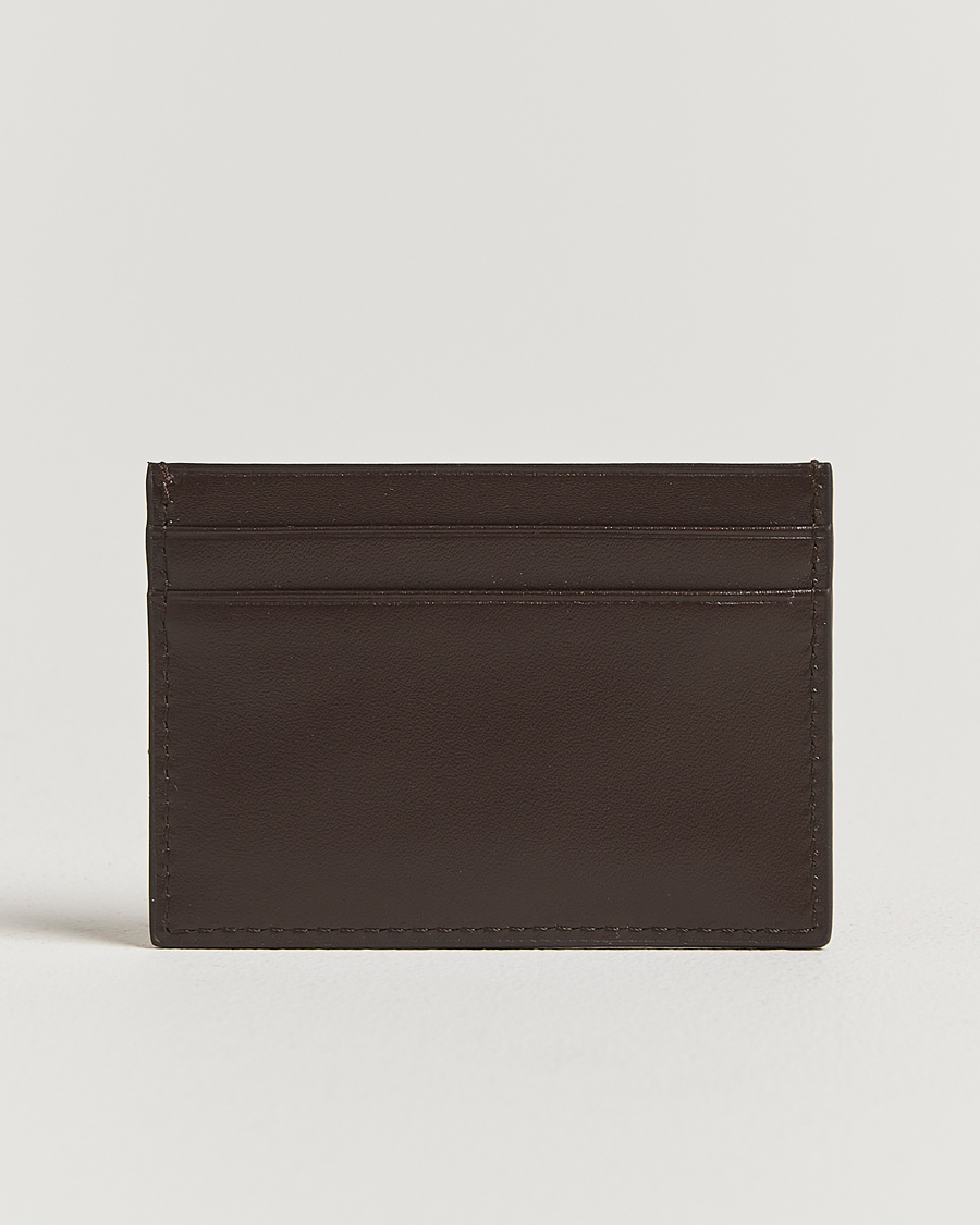 Herren | Geldbörsen | Tiger of Sweden | Wake Grained Leather Card Holder Dark Brown