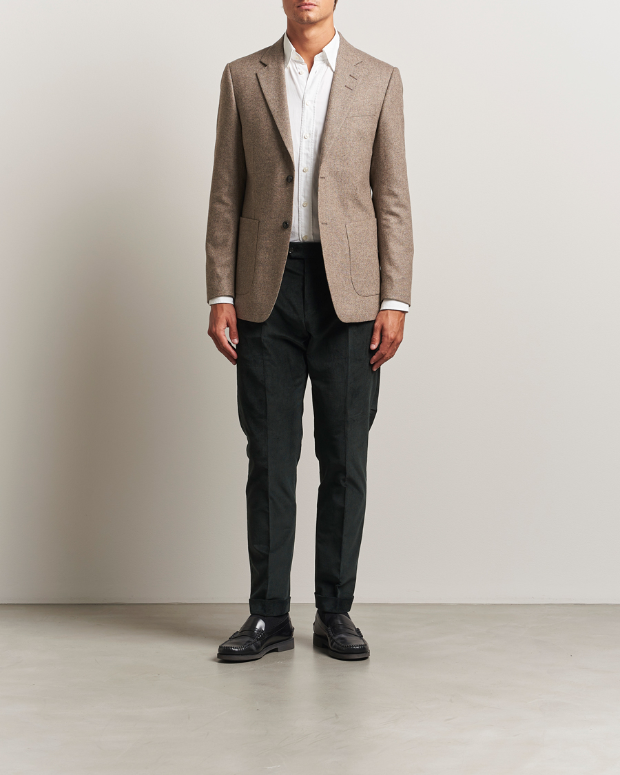 Herren | Hosen | Tiger of Sweden | Tenuta Pleated Corduroy Trousers Midnight Green