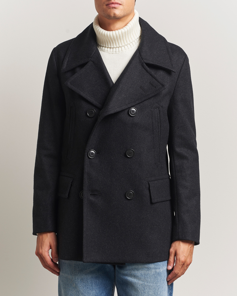 Herren | Jacken | Tiger of Sweden | Mahler Wool/Cashmere Peacoat Charcoal