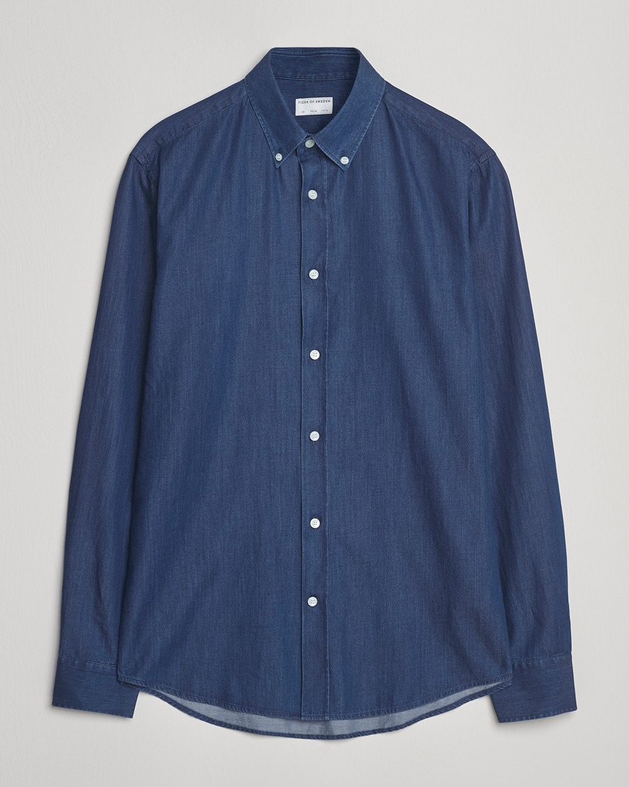 Herren | Hemden | Tiger of Sweden | Adley Slim Fit Denim Shirt Medium Blue