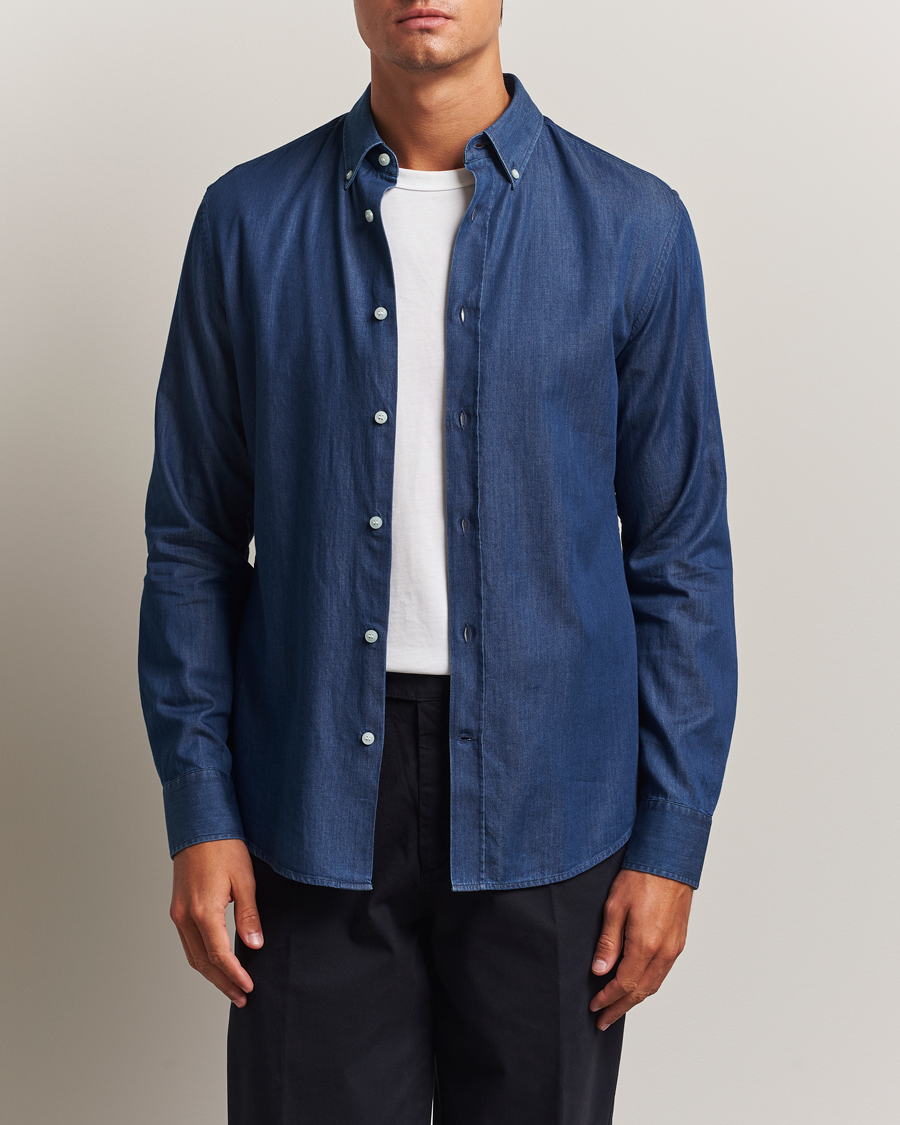 Herren | Hemden | Tiger of Sweden | Adley Slim Fit Denim Shirt Medium Blue