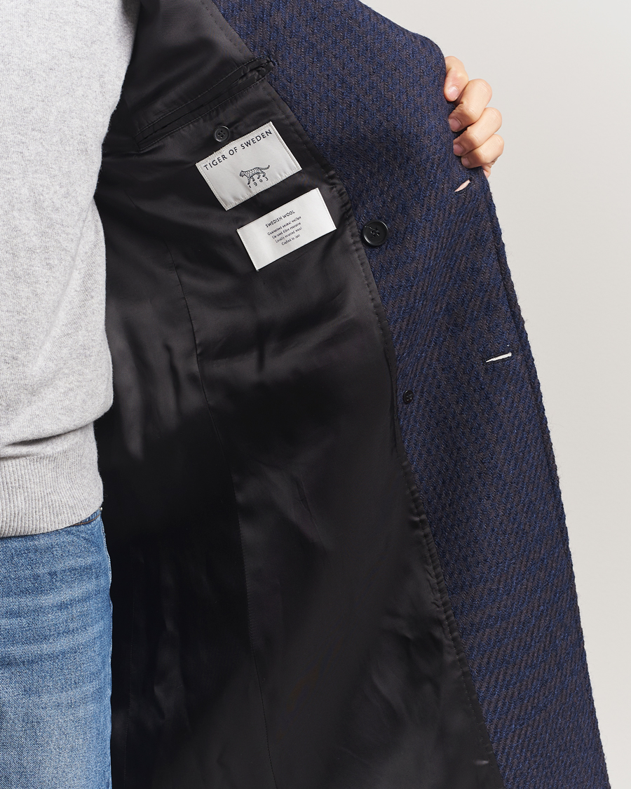 Herren | Jacken | Tiger of Sweden | Hennri Swedish Wool Double Breasted Coat Light Ink