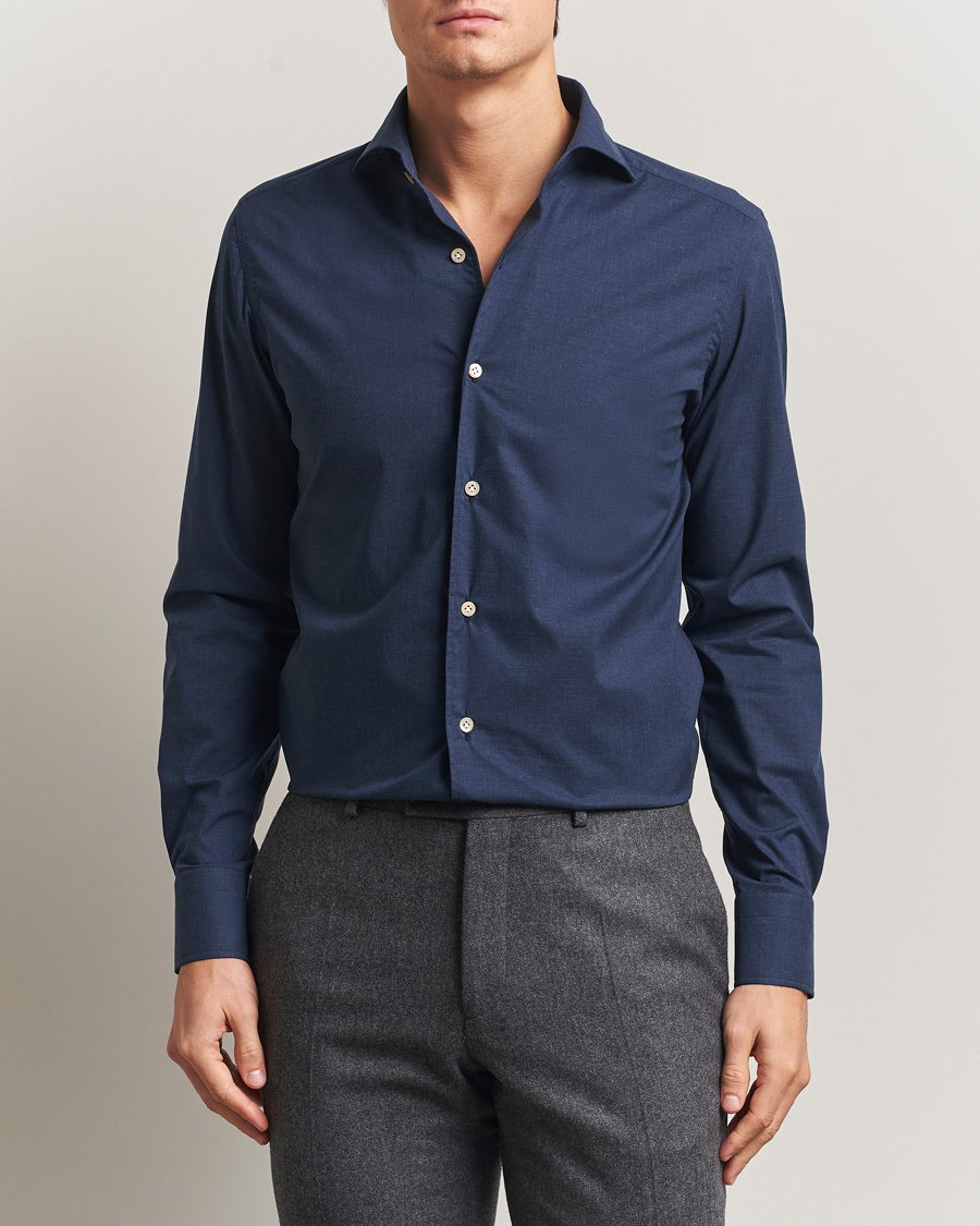 Herren | Hemden | 100Hands | Cotton Melange Cut Away Shirt Light Blue