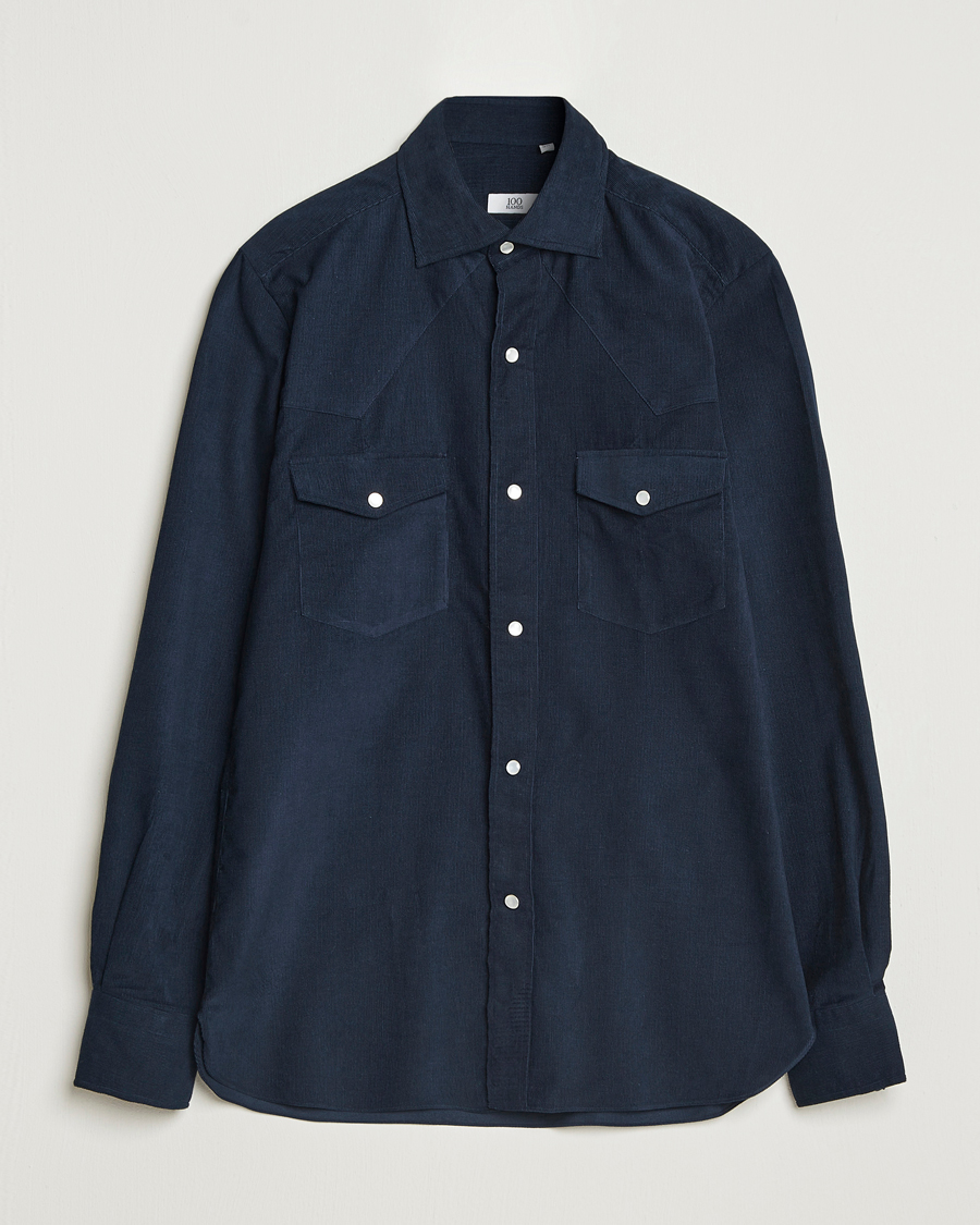 Herren | Hemden | 100Hands | Western Cord Shirt Navy